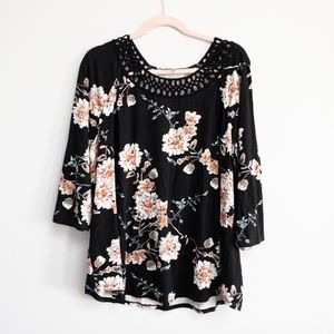 Elannie Lattice Trim Knit Top